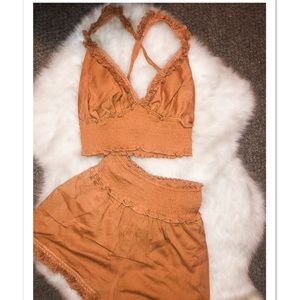 Tan two piece set